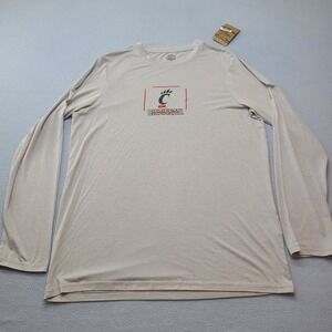 Rivalry Threads Long Sleeve Tee Mens Large Grey New Cincinnati Bearcats Logo